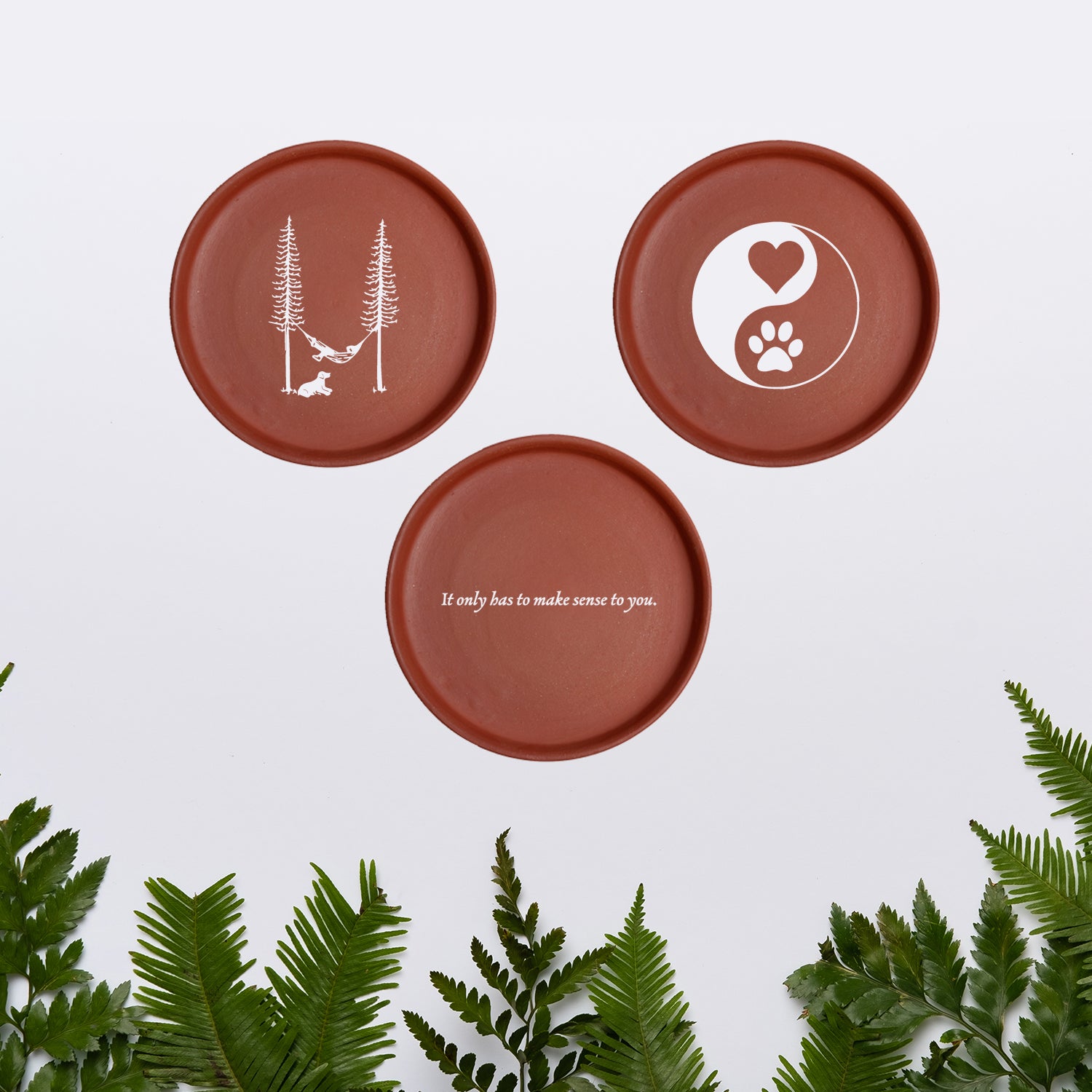 Paws, Pines & Purpose Terracotta Wall Plate