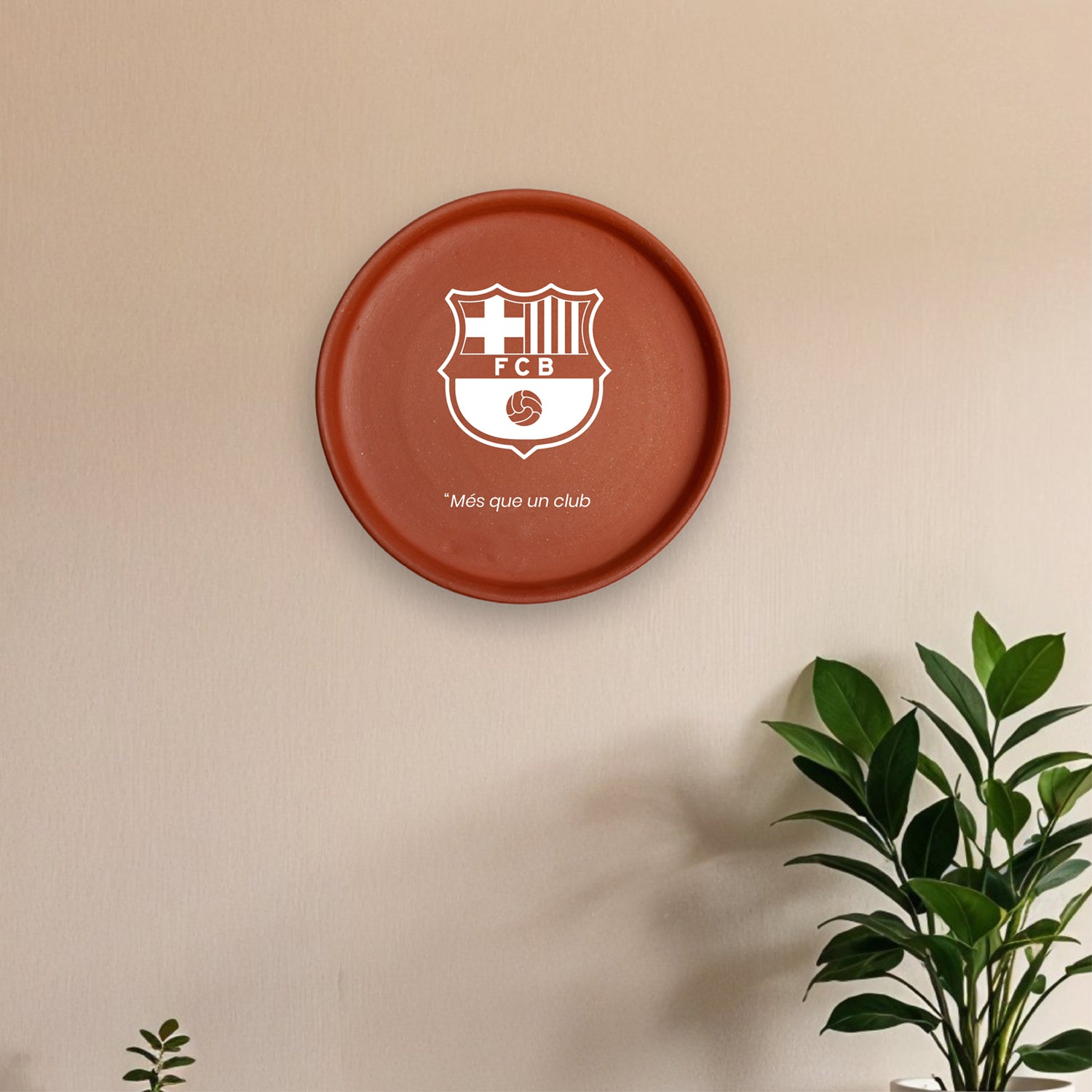 Terracotta Wall Plate - Football Club Barcelona