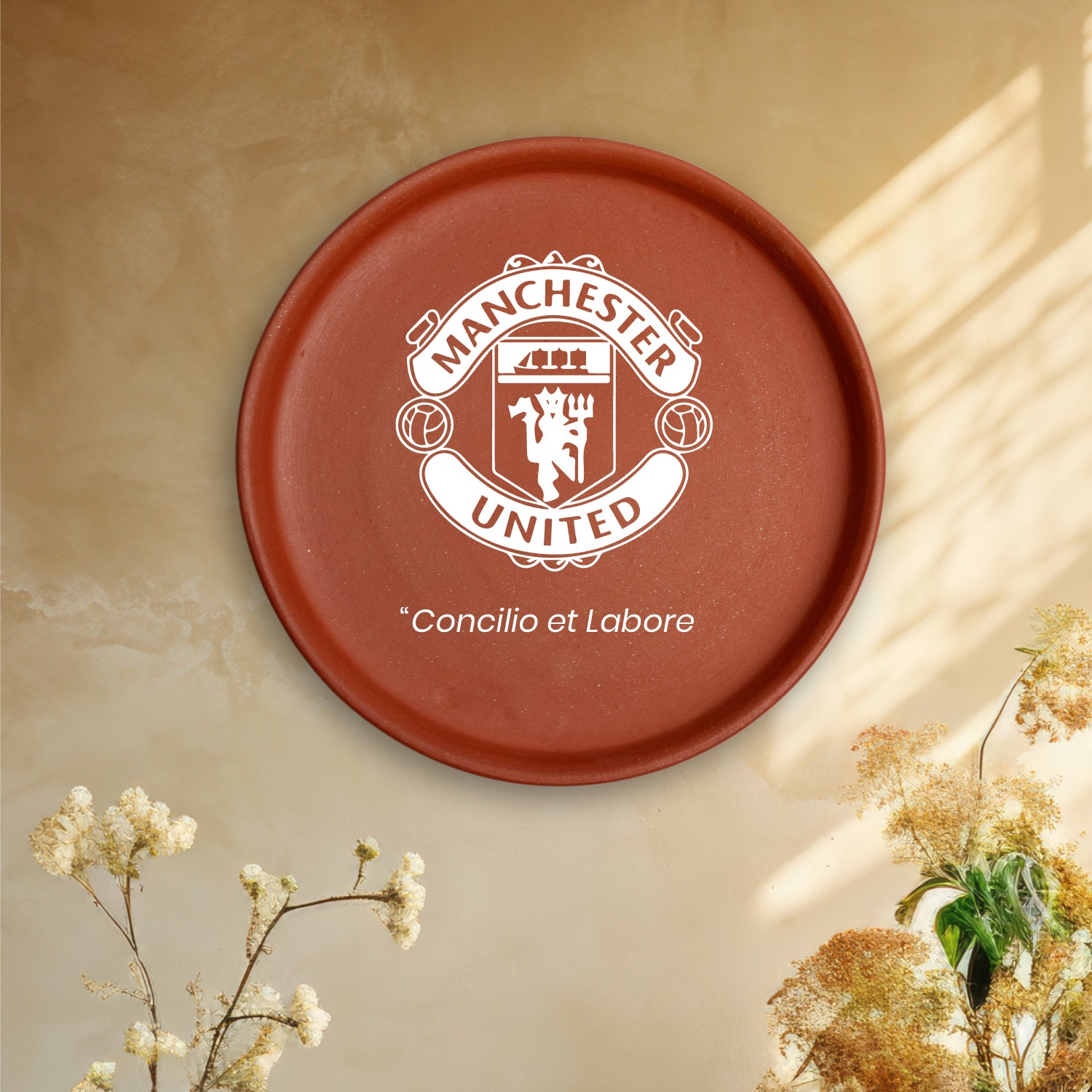 Terracotta Wall Plate - Football Club Manchester United