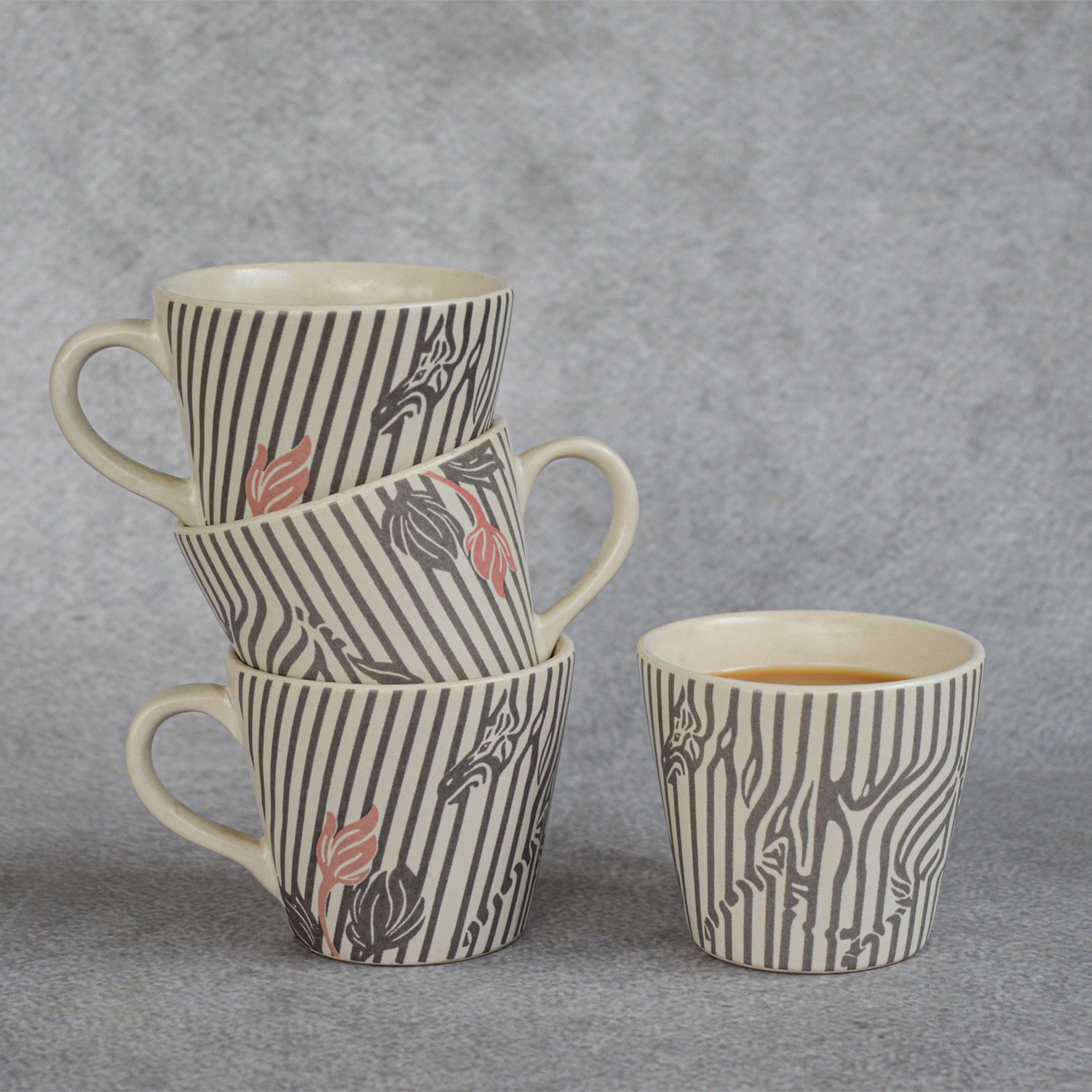 Zebra Tea Mug Pack Of 6