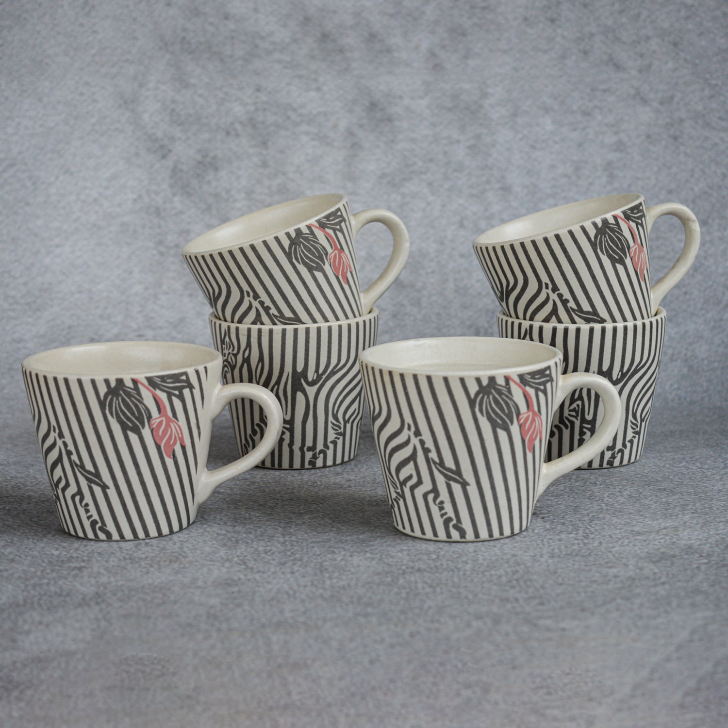 Zebra Tea Mug Pack Of 6