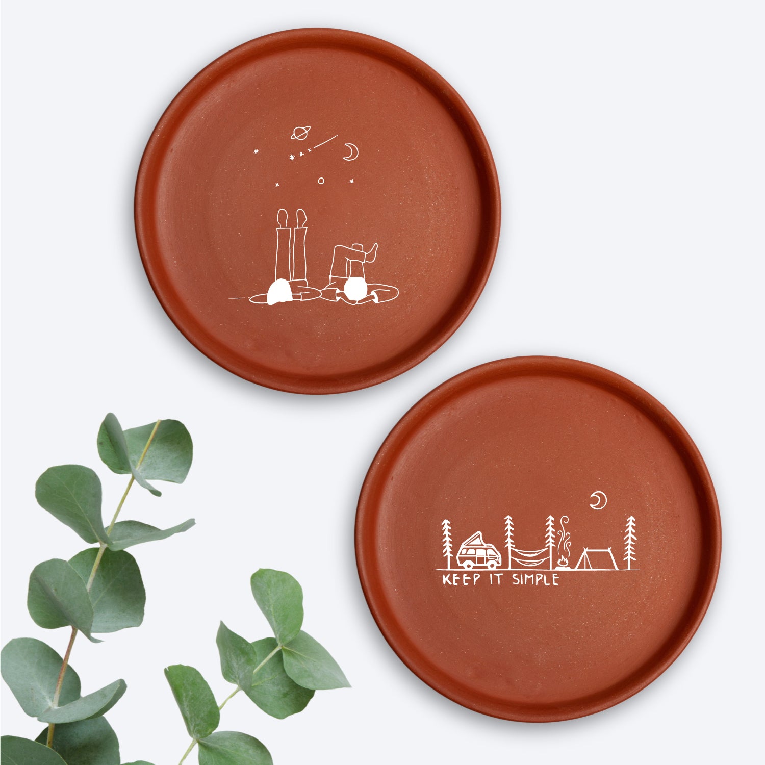 Terracotta Wall Plate Wanderlust Set