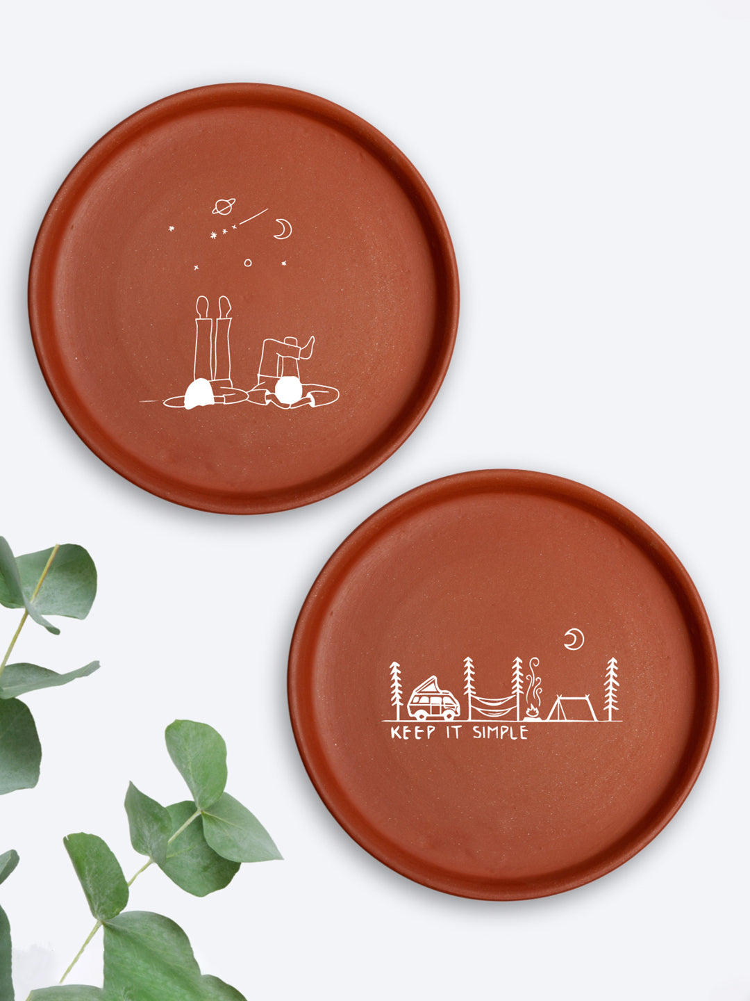 Terracotta Wall Plate Wanderlust Set