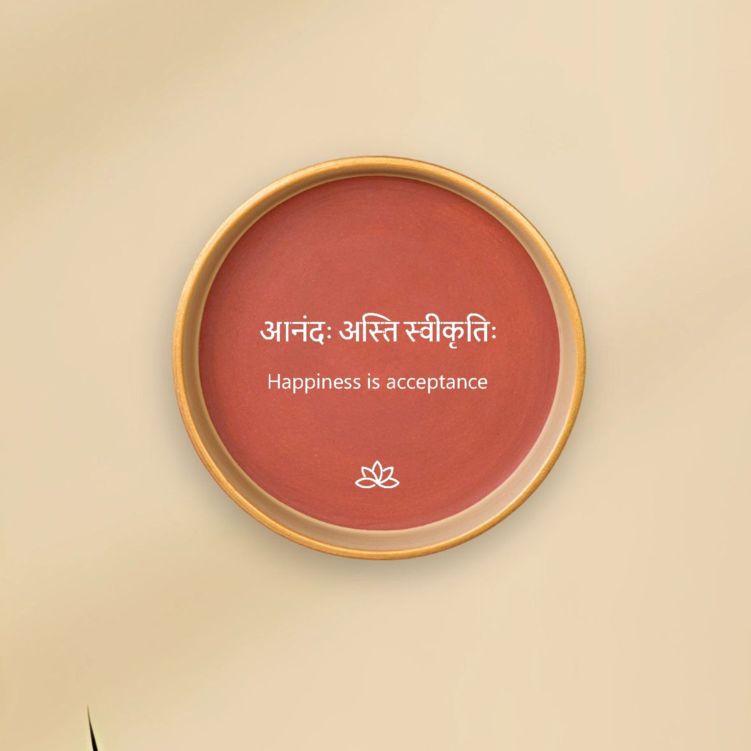 Happiness Is Acceptance Terracotta Wall Plate