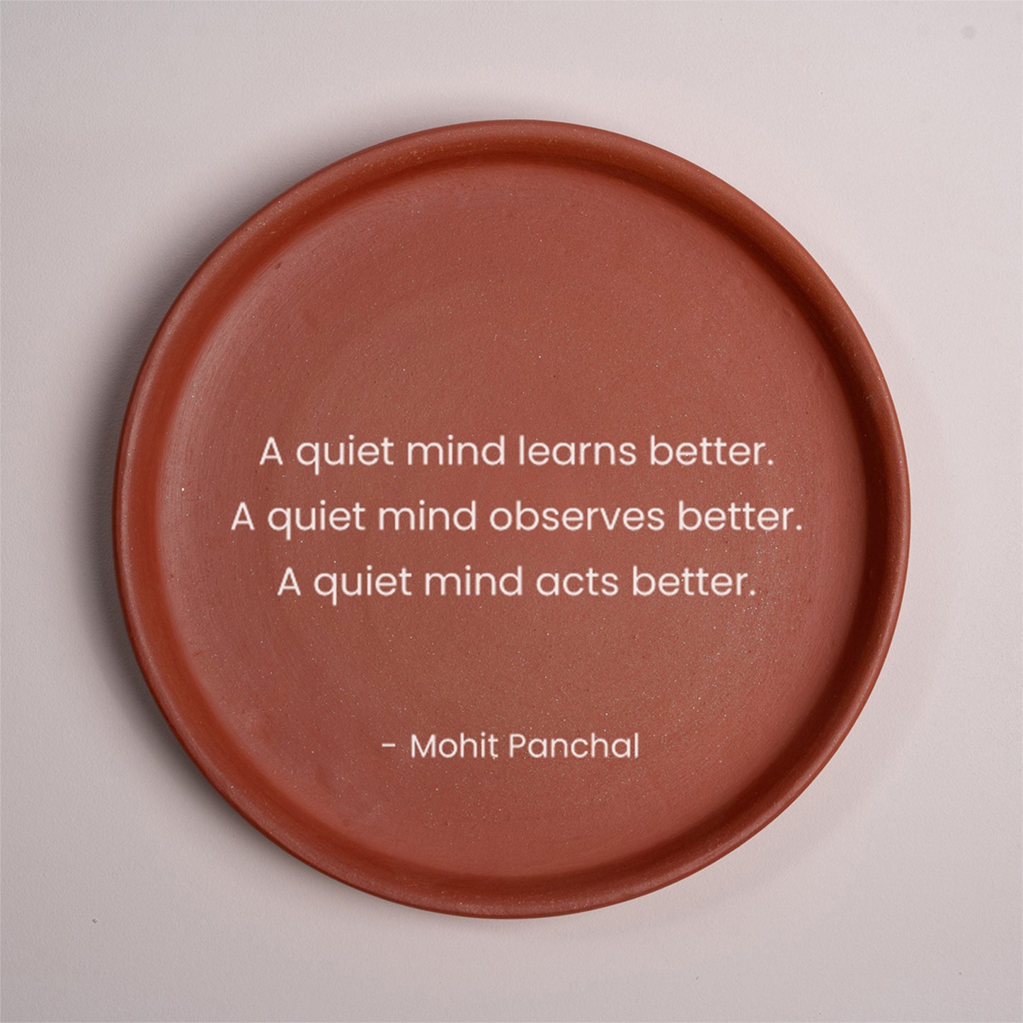 Terracotta Wall Plate - Quote By Mohit Panchal