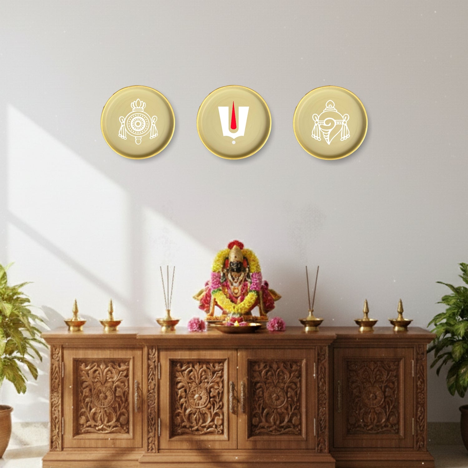 Tirupati Balaji Wall Plate Set