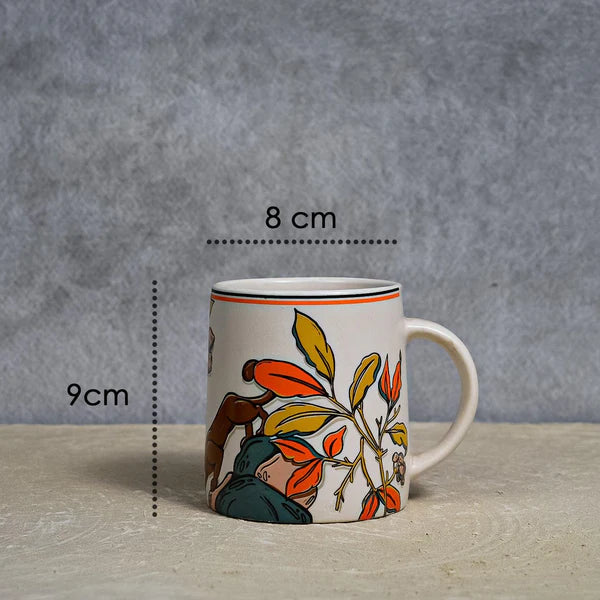 Coffee Mug+ Handpainted Terracotta Essence Diya