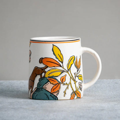 Coffee Mug+ Handpainted Terracotta Essence Diya