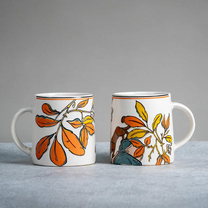 Coffee Mug+ Handpainted Terracotta Essence Diya