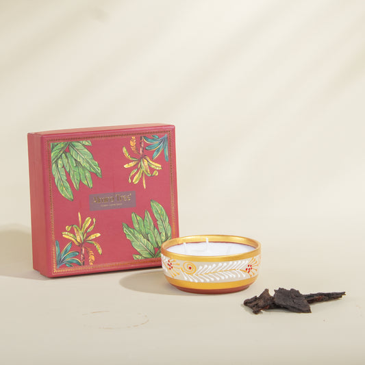 Handpainted Terracotta Essence Diya - Dahnul Oudh