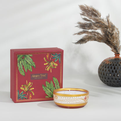 Handpainted Terracotta Essence Diya - Black Musk