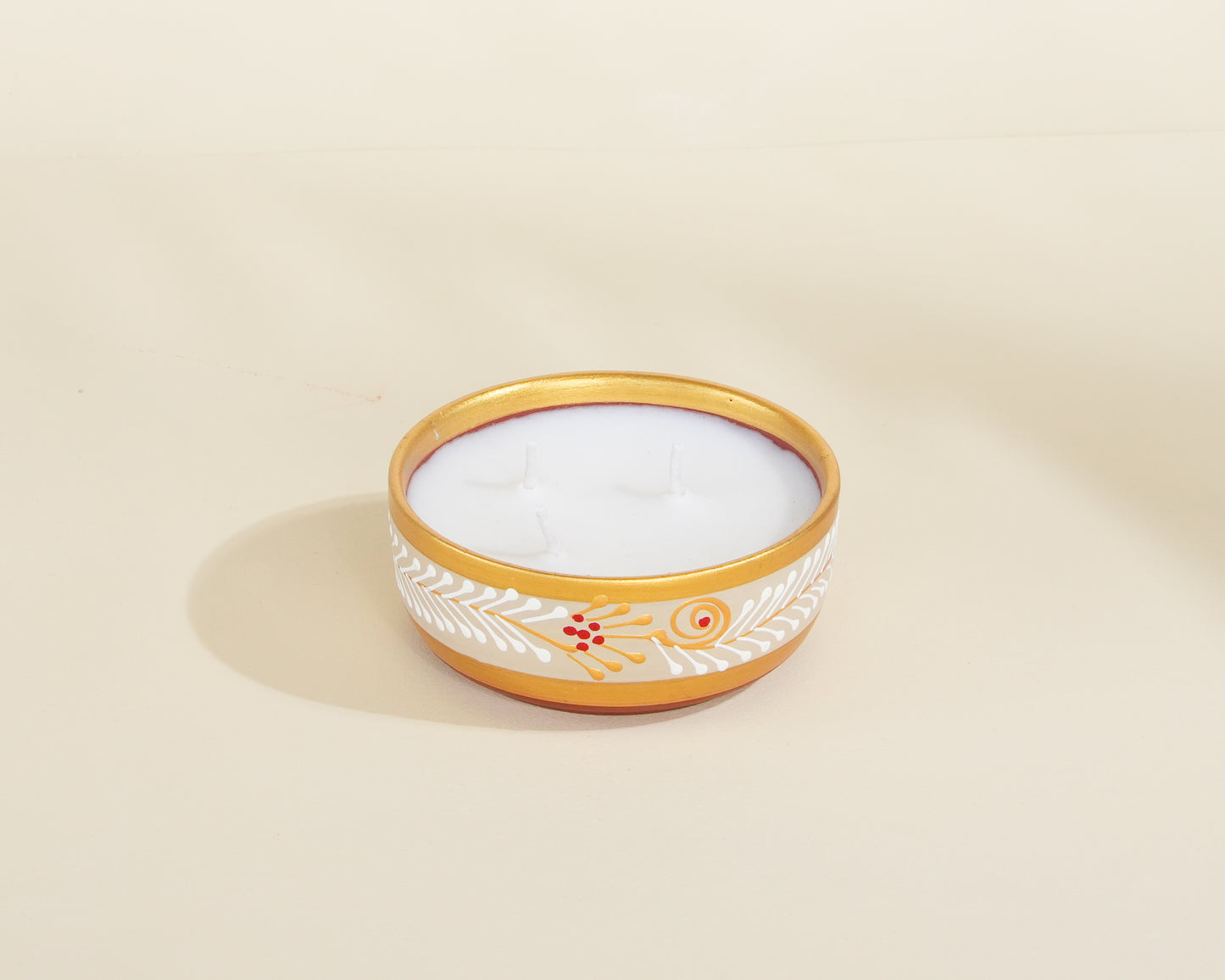 Handpainted Terracotta Essence Diya - Black Musk