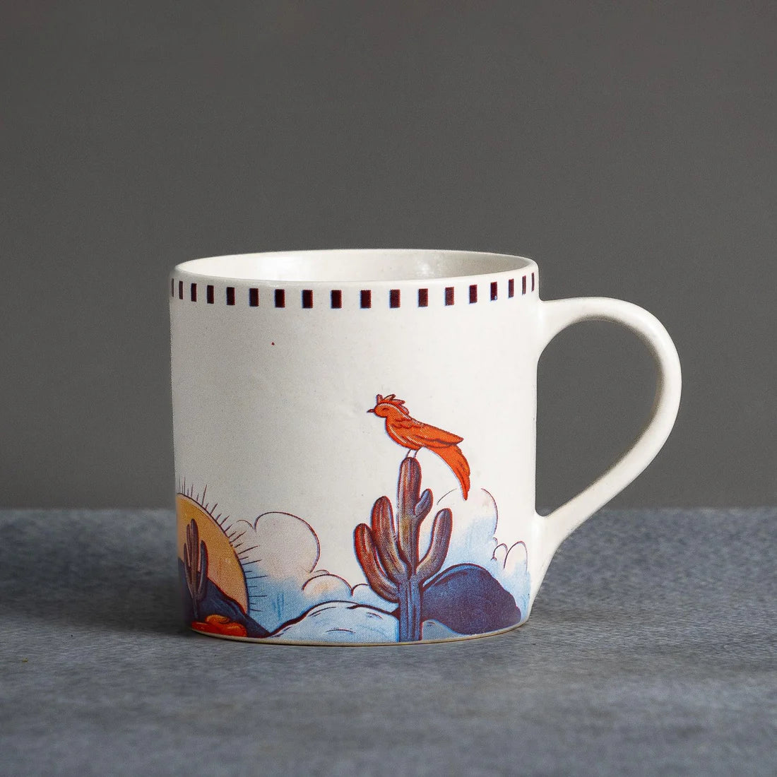 Pair of Coffee Mugs + Handpainted Terracotta Essence Jar