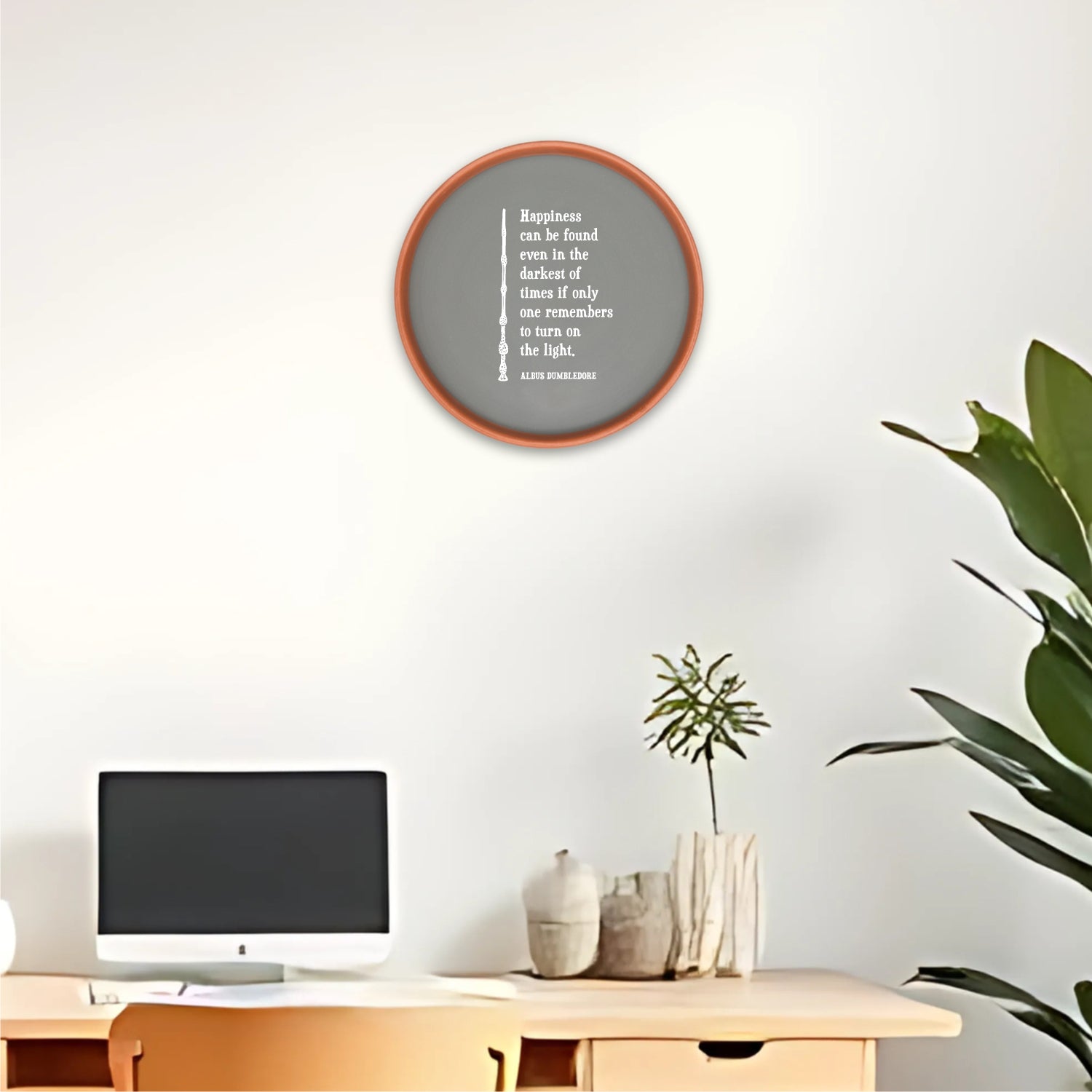 Terracotta Wall Plate - Harry Potter - Albus Dumbledore Quote