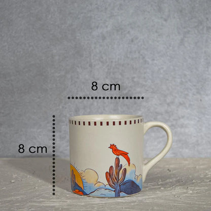 Pair of Coffee Mugs + Handpainted Terracotta Essence Jar