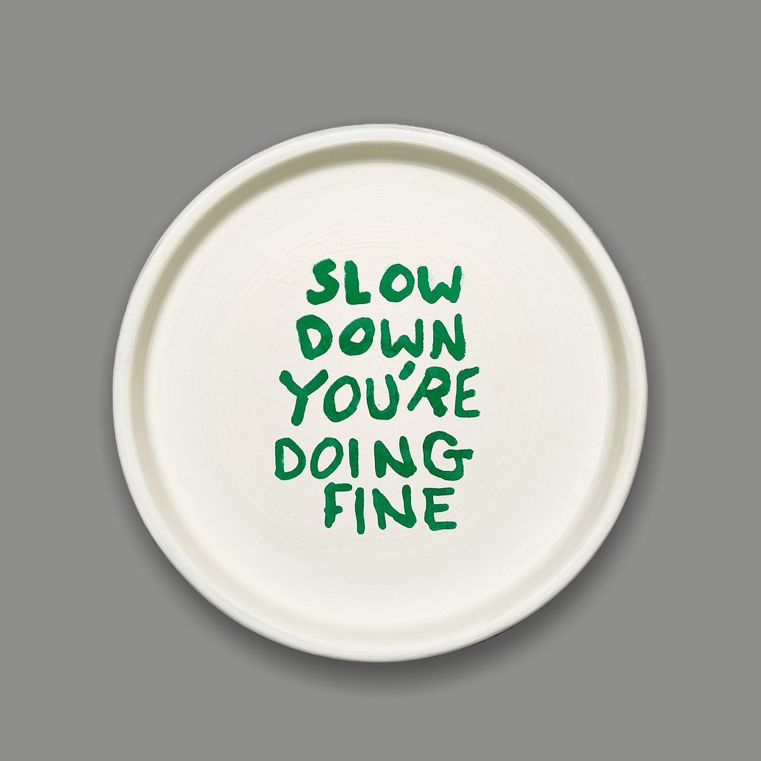 Slow Down Terracotta Wall Plate